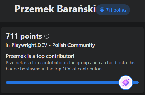 Top contributor in Playwright.dev group